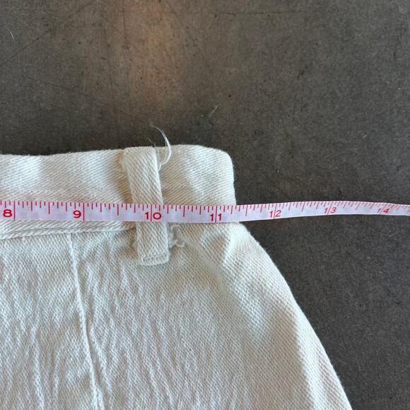 Vintage Y2K Boho Lace Denim White Casual High Waisted Short White 7/8 - Picture 4 of 7